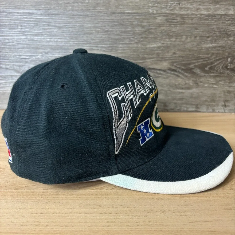Vintage Green Bay Packers Hat Snap Back Black Sports Specialties NFL Football